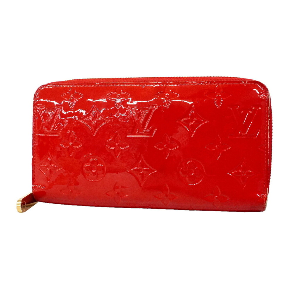 Louis Vuitton Vernis Zippy Wallet M90200 Cerise Women's Long